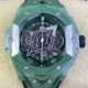 BBF Factory Hublot Replica Watches Big Bang Sang Bleu II 418.GX.5207.RX.MXM22 Green Ceramics